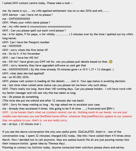 Пример разговора по платному номеру телефона Визового Центра Великобритании