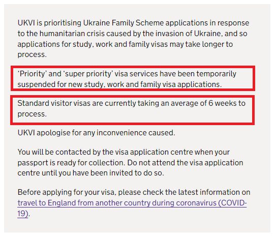 6 недель на рассмотрение документов по визам Standard visitor увеличение сроков рассмотрения фото